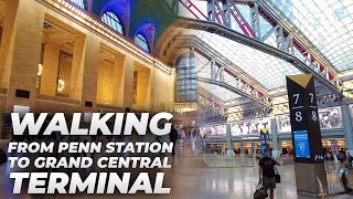 Walking NYC  Penn Station to Times Square amp Grand Central Terminal July 2021 [upl. by Itsrik738]