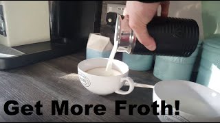 How to Get More Froth from Your Nespresso Coffee Aeroccino  Nespresso tips and help [upl. by Lauder]