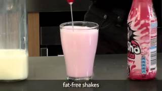 How to make a fat free milkshake using an aerolatte milk frother [upl. by Udele]