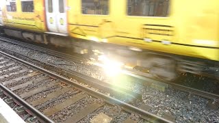 Merseyrail 507 009 making arcs at Birkdale station [upl. by Gwyneth]